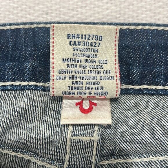 Womens Y2K Vintage True Religion Billy Jeans Sz 28 Straight leg embellished - Picture 8 of 11